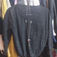 شومیز جنس لمه مشکی رنگ تاسایز44