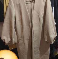 مانتو کرمی رنگ قد85