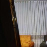 پرده کتان با حاشیه گیپور پانچ شده