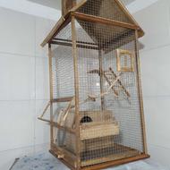 قفس پرنده چوبی خاص دستساز خانگی .نو