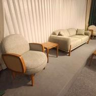 مبل چوب راش پارچه ترک