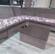 مبل ال L7 نفره سرویس کامل همراه با جلو مبلی در حد