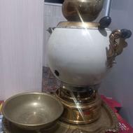 سرویس سماور ست کامل طلایی فقط شیرش کنده شده