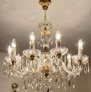 یکجفت لوستر10و5شاخه کریستال والترآلمان