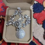 زنجیر و پلاک نقره 925 کار دست