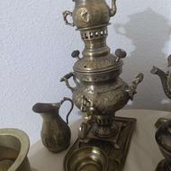 سماور وکتری باسینی با پارچ وکاسه برنجی