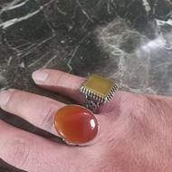 دوعدد انگشتر نقره زیبا رکاب کار دست