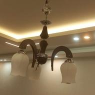 لوستر چوبی و فلزی