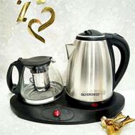 چای ساز سیلورکرست کنارهمی گرمکن دار چایساز سیلور