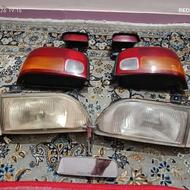 چراغ عقب و جلو پراید صبایی.آینه وسط