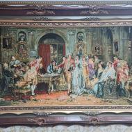 تابلو فرش دستبافت تبریز چله ابریشم امضادار