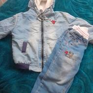 کاپشن و شلوار لی اسپرت بچه گانه در حدنو