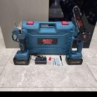 کیت اره زنجیری و قیچی شارژی باس با باطری 36 ولت کیفیت عالی