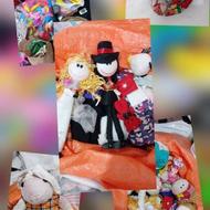 دوسه کیسه اسباب بازی فکری و‌سرگرمی و عروسک ها