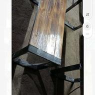 نیمکت چوبی فلزی