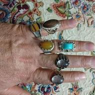 انگشتر نقره ای وتیتایوم وبرنج ومعمولی