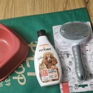 شانه سوزنی شامپو و ظرف غذا