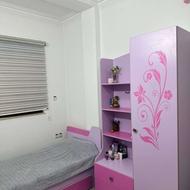 ست کامل تخت و تشک، کمد و کتابخانه