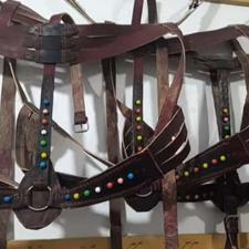 ابزار آلات چرم کالسکه اسب درشکه