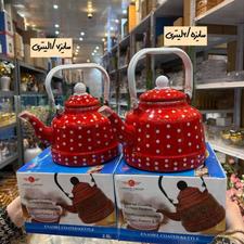 کتری لعابی طرح مراکشی