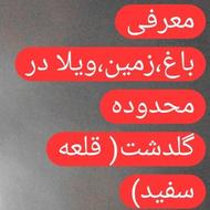 معرفی باغ،زمین،ویلا در گلدشت(قلعه سفید)