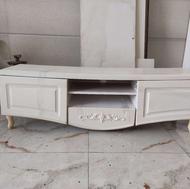 میز تی وی سفید بدون خط و خش