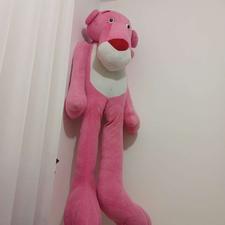 عروسک پلنگ صورتی نو و تمیز