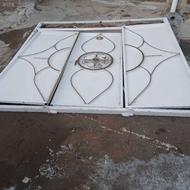 درب حیاط سالم سه تایی بدونه پوسیدگی ورق سنگین