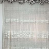 پرده حریر طرح دار کاملا سالم با کتیبه وزیر پرده ای