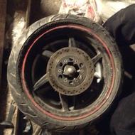 رینگ عقب+لاستیک خارجی+یک عدد دیسک