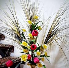 گل مصنوعی دو رنگ