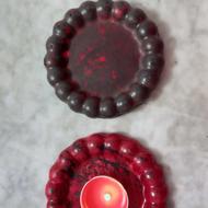 جا شمعی بتنی قرمز زیبا