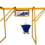 اجاره بالابرساختمانی همراه باپاکت ماسه وظرف آجر