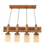 لوستر خطی چوبی چهار شعله پانیذ (دارکار )