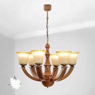 لوستر چوبی شش شعله موناکو (دارکار)