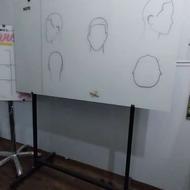 تخته وایت برد شیشه ای چاپدار پایه دار