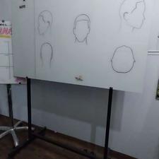 تخته وایت برد شیشه ای چاپدار پایه دار