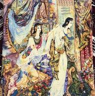 تابلو فرش ابریشم