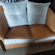 مبل 7نفره کلاسیک ترکیب چرم و پارچه ترک