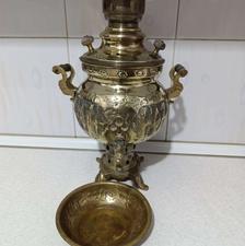 سماور زغالی قلم کاری دولیتر ونیم نو