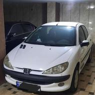 پژو 206سفید مدل 89