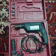 دریل چکشی600وات. طرح بوش. پک کامل مته و سنگ