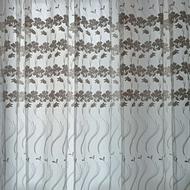 پرده کتان و حریر دو طبقه