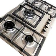 گاز صفحه ای استیل 5شعله.سر چدن درجه یک.(پرداخت درب منزل)