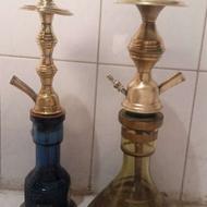 قلیون برنجی وتنه چوبی