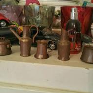 عتیقه آفتابه مشربه دیگ ظروف مسی نیم کیلو مس خالص