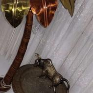 چراغ خواب نخل مس آنتیک