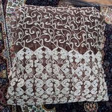 پرده 10 متر دوخته نشده نقره ای. پرده گیپوری 4 متر نیم