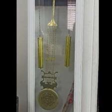 ساعت زمینی چوبی سفید رنگ