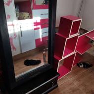 آینه قدی ،شلف و کنسل زیر میز آرایش